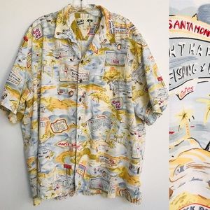 KOKO ISLAND USA Route 66 Print Camp Shirt XXL